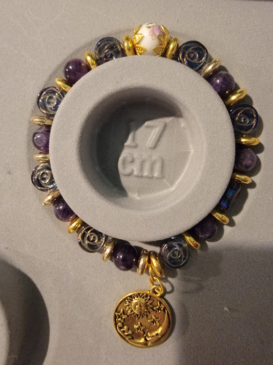 Amethyst Rose Bracelet