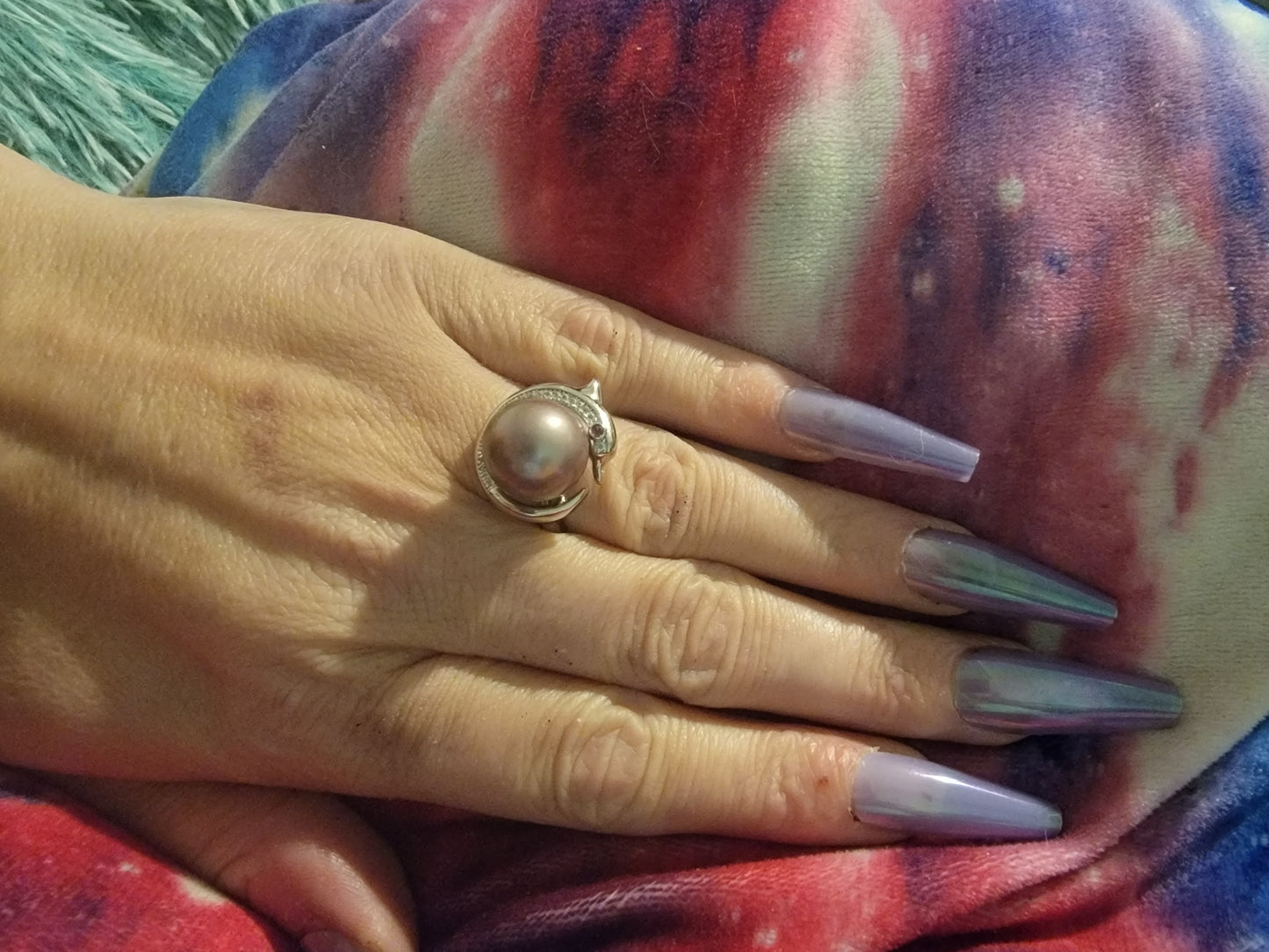 Natural eddison pearl ring