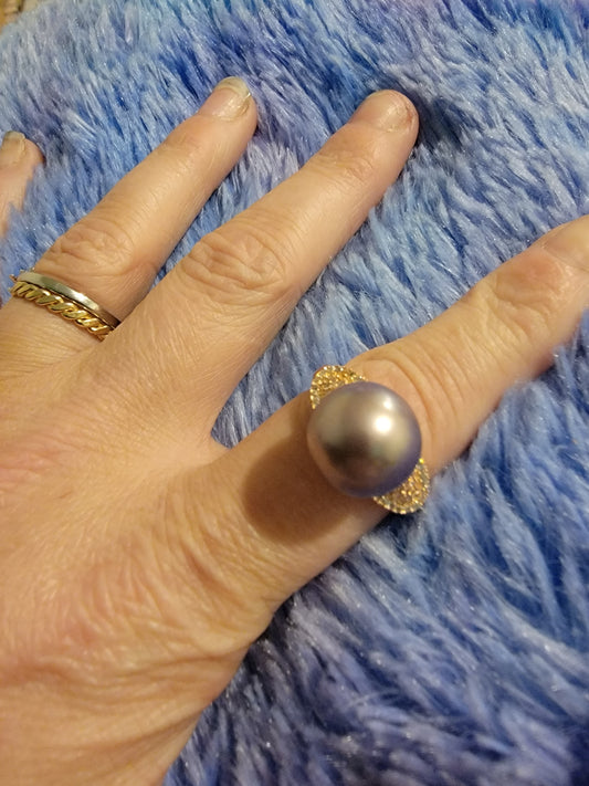Rose Gold Edison Pearl Ring
