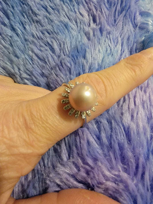 925 Edison Pearl Ring