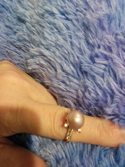 Rose Gold Edison Pearl Ring