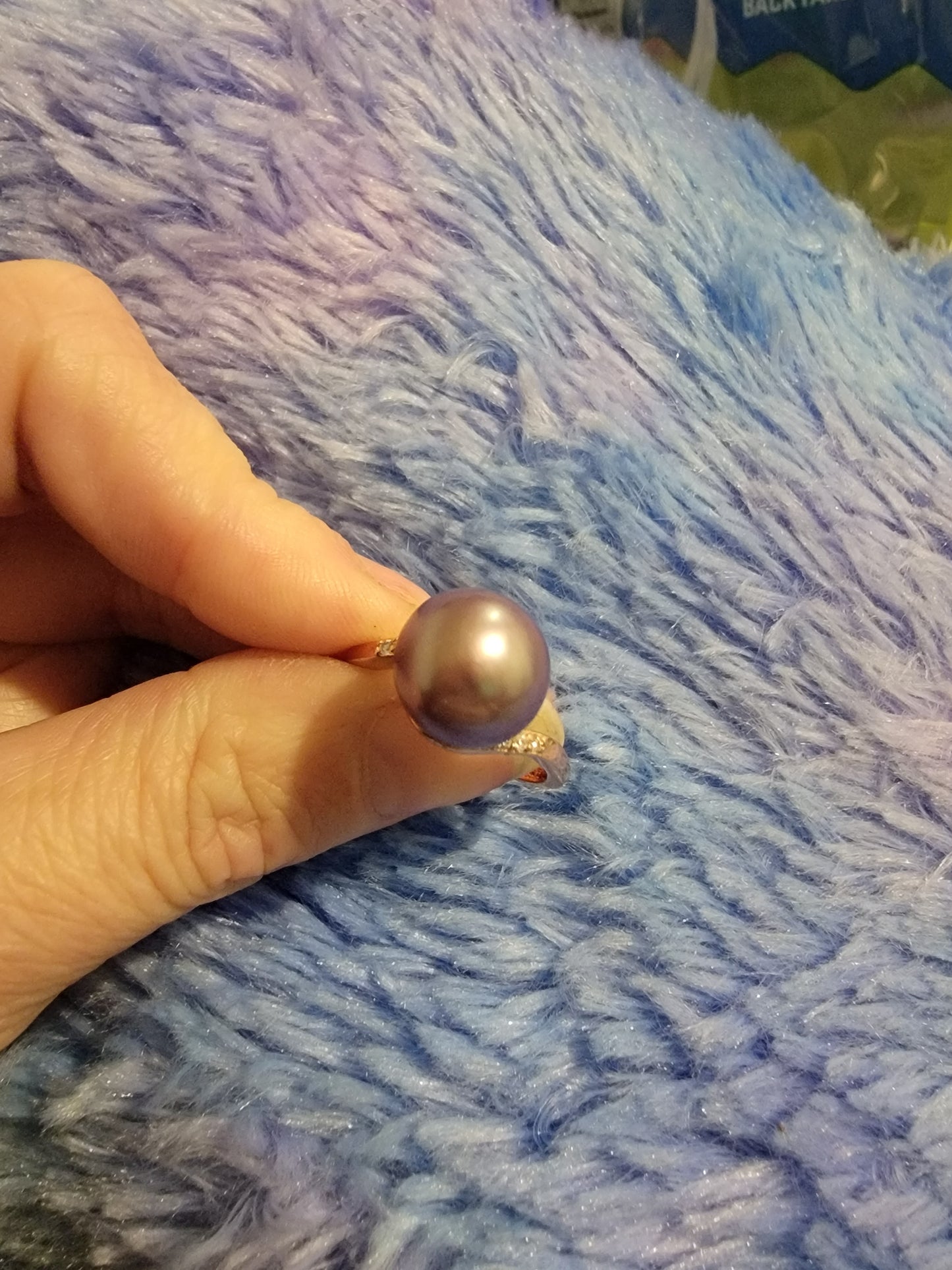 Elegant 925 Rose Gold Edison Pearl Ring