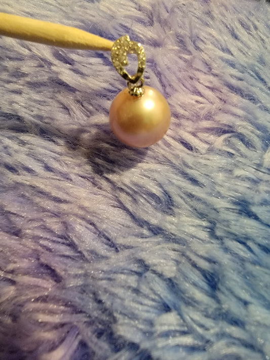 Simple Elgant 925 Silver and Edison Pearl Pendant