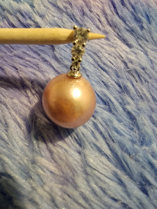 Elegant 925 Silver Pendant with Edison Pearl