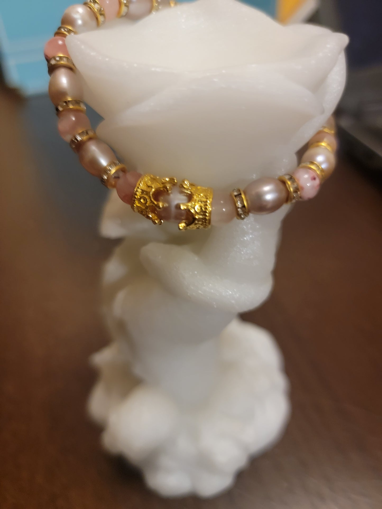 Pearl and Rhodochrosite bracelet