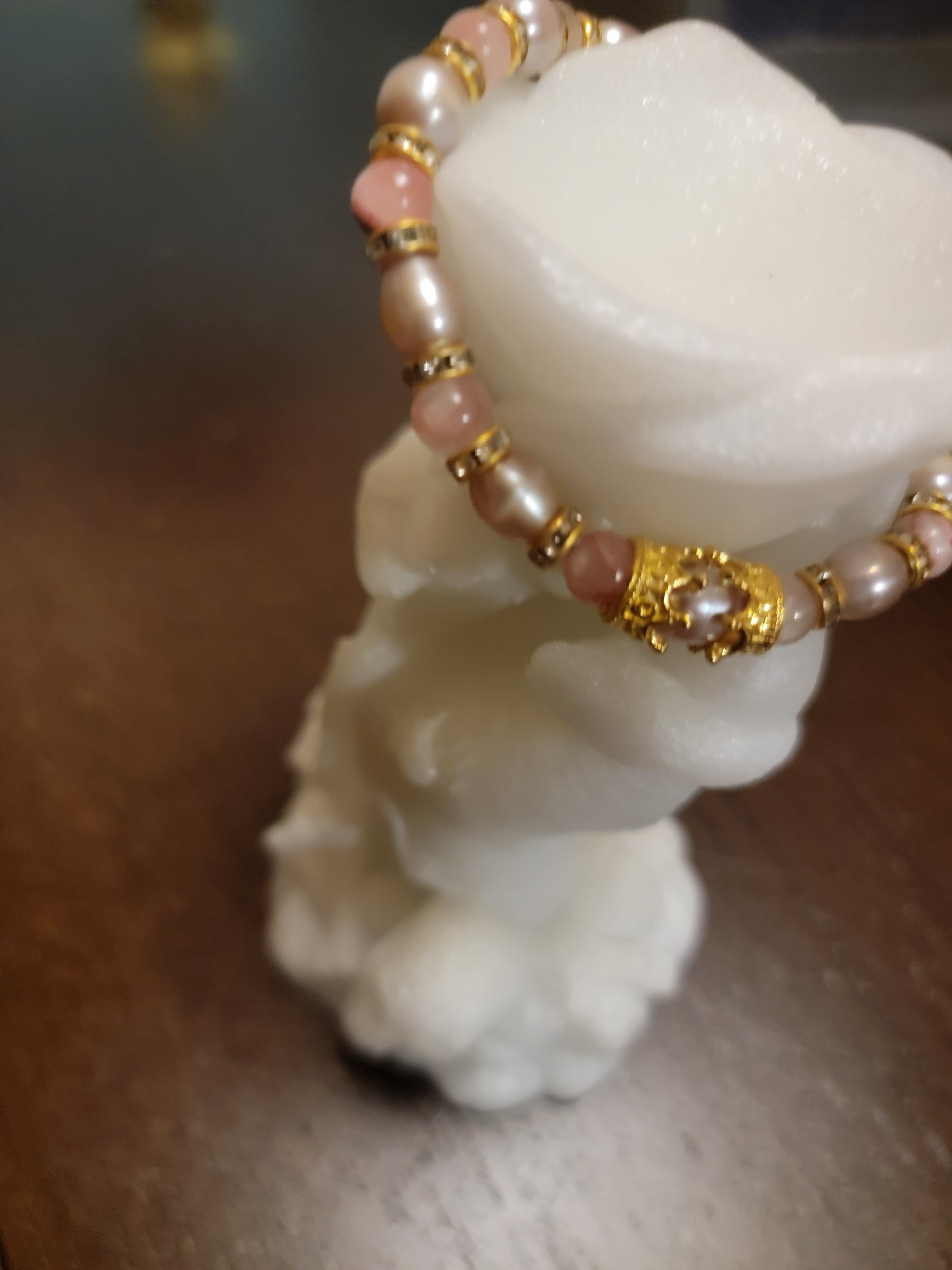 Pearl and Rhodochrosite bracelet